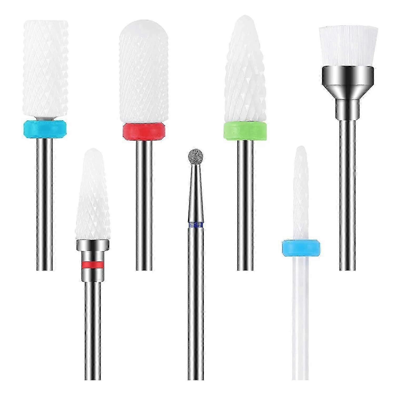 7 Pieces Ceramic Nail Cutter Bits, Ceramic Bits compatible with Nail Cutters