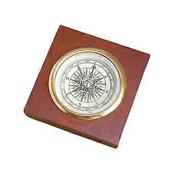 Boussole de navigation de voyage compacte en bois