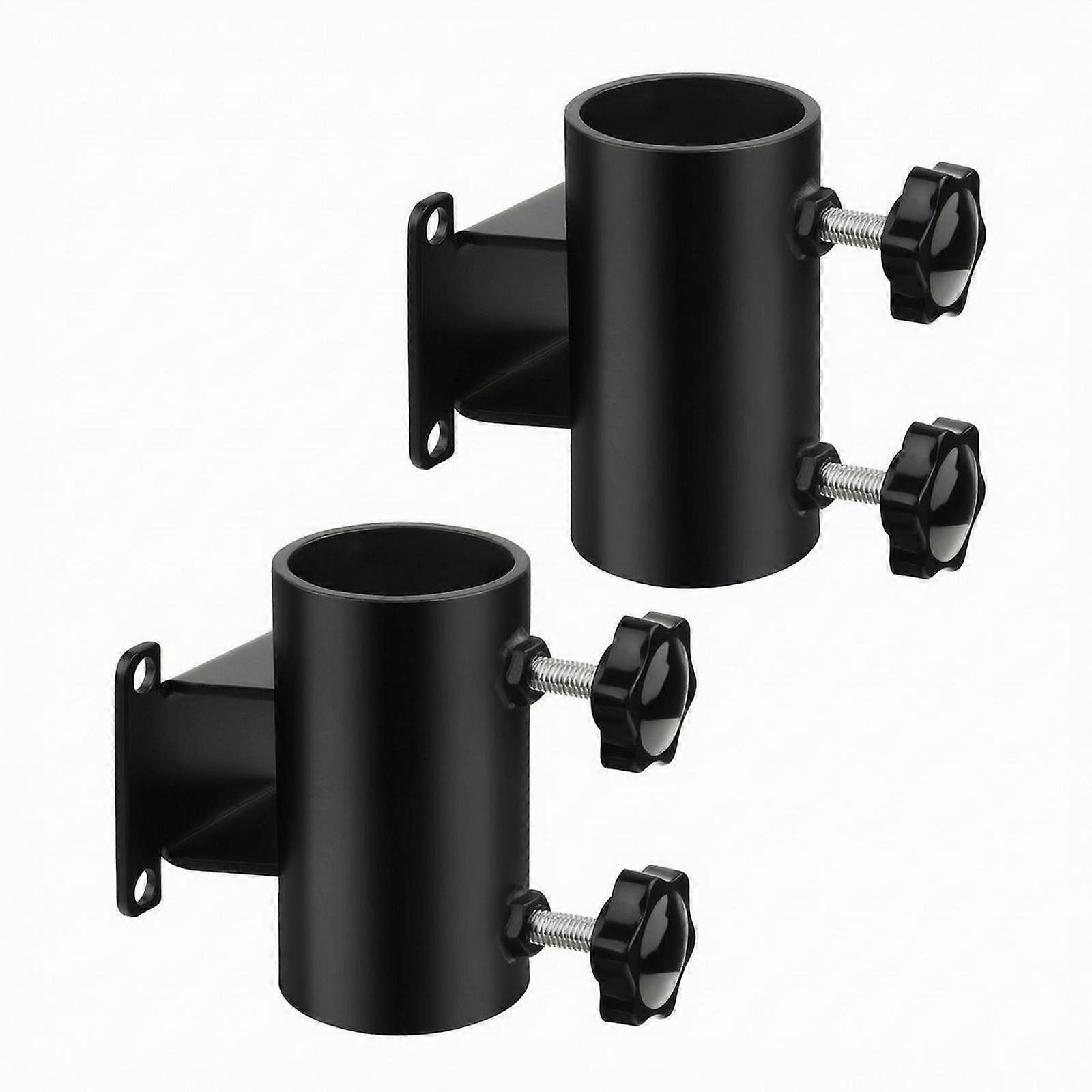2 Pieces Wall Mount Umbrella Bracket Space-Saving for Deck, Fence