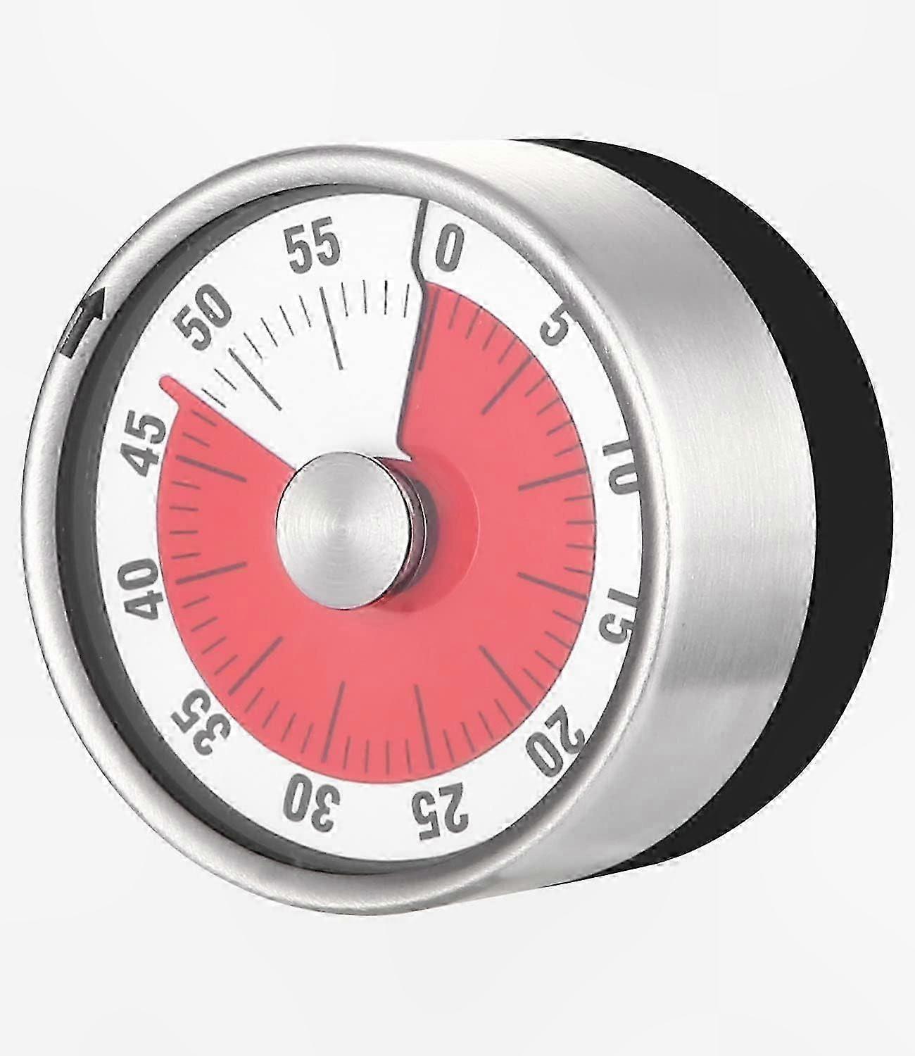 Kitchen Timer, 60-Minute Visual Analog Mechanical Timer, Time Management Tool for Children and Adults