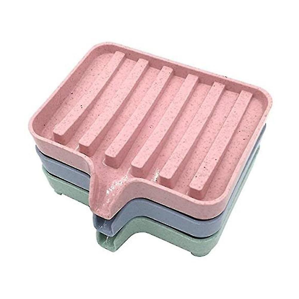 3pcs Soap Dish With Drain  Bar Soap Holder  Self Draining Waterfall Soap Tray For Shower Bathroom