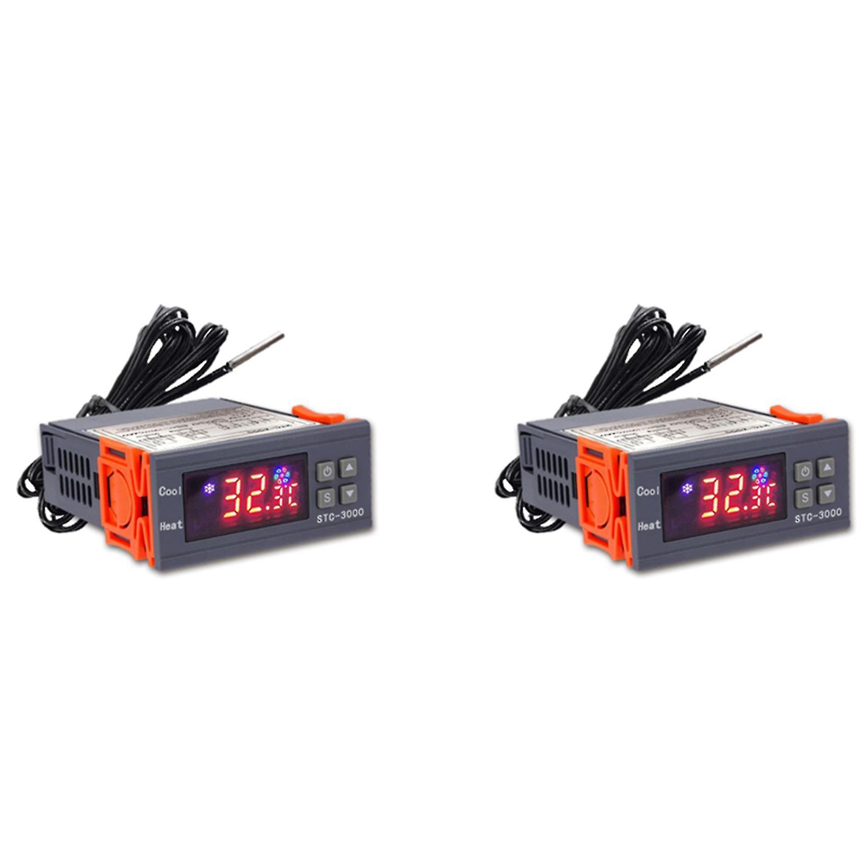 2x Stc-3000 High Precision Digital Thermostat For Incubator Temperature Controller Thermoregulator