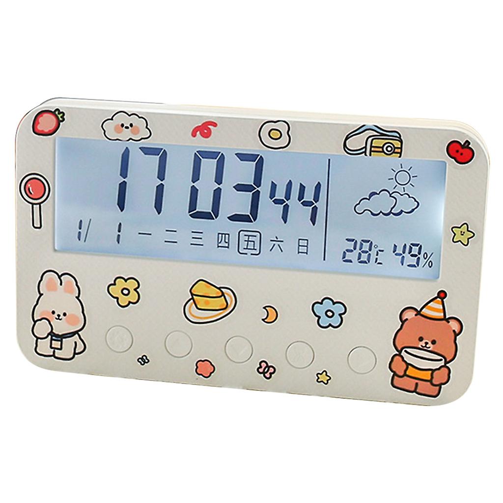 for Smart Alarm Clock Bedside Desk Table Electronic Clock Snooze Nightlight Cloc