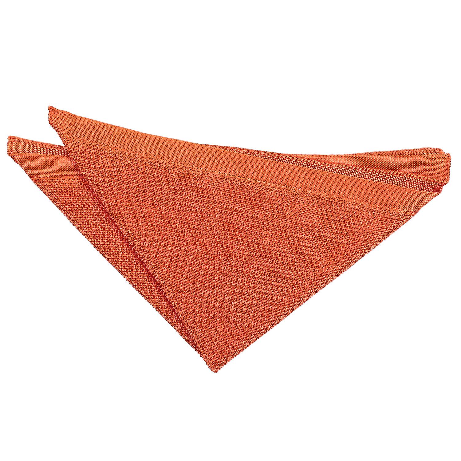 Burnt Orange Knitted  Pocket Square