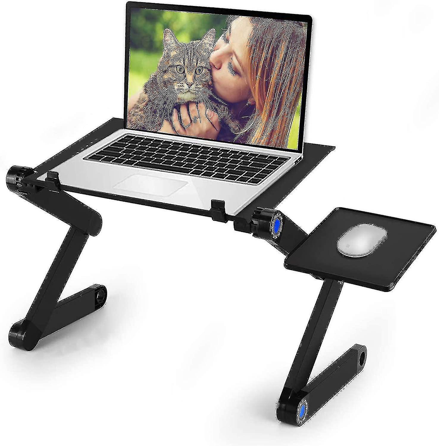 Foldable Laptop Stand Table Desk Notebook Stand Heat-vent Laptop Holder With Mouse Pad