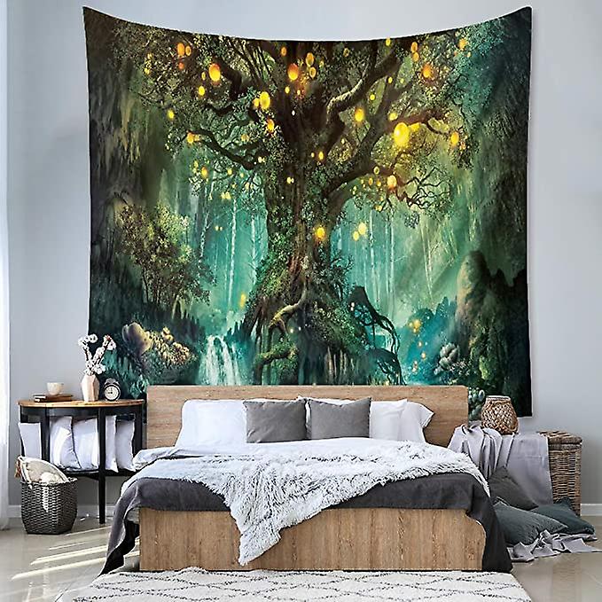 Tree of Life Wall Hanging, Psychedelic Tapestry Waterfalls Under