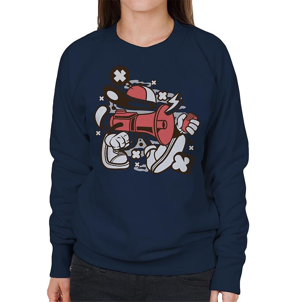 Felpa donna corno altoparlante