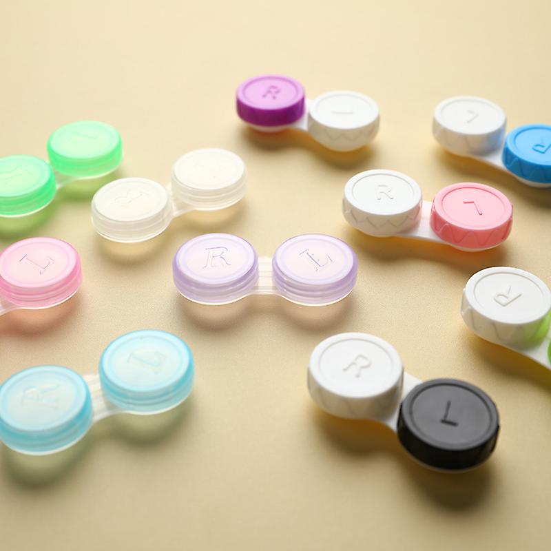 10pcs Contact Lens L+rcases Storage Holder Soaking Container Travel Accessaries