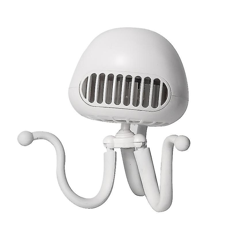 Stroller Fan Portable Bladeless Fan Mini Handheld Fan With Flexible Tripod Clip On Stroller Fan 3 Speeds Rechargeable Battery Operated Fan For Strolle