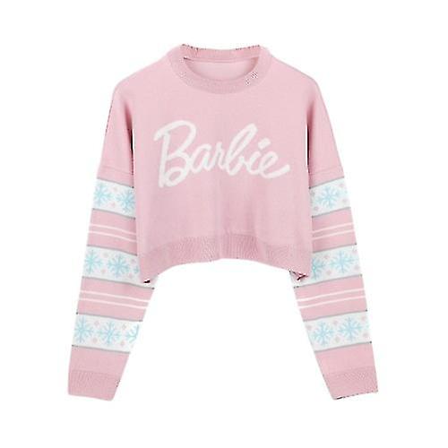 Barbie Womens/Ladies Logo Cropped Jumper