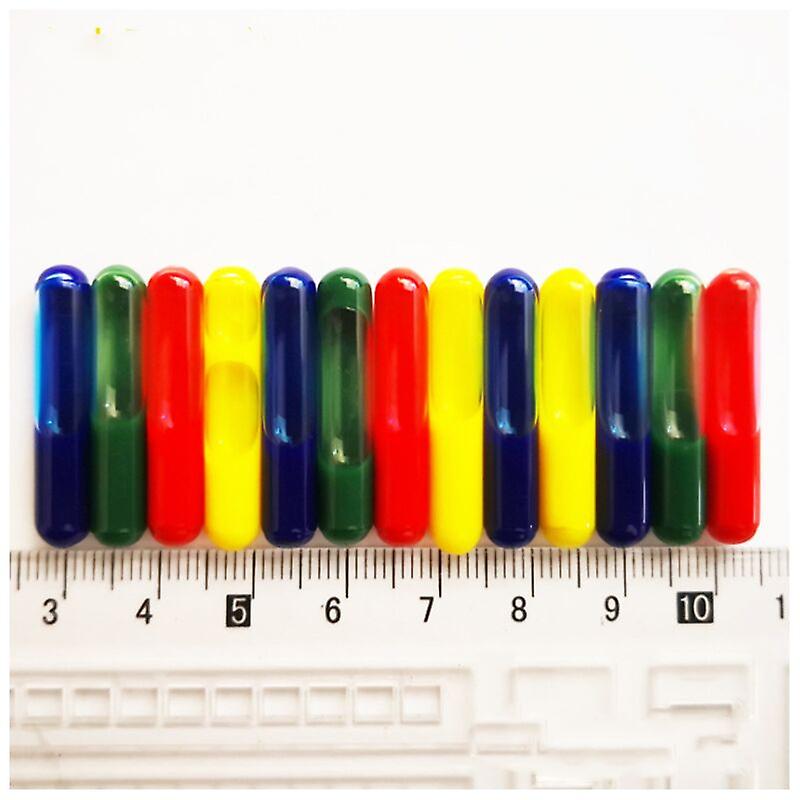 Small aquatic tank, fish pond, turtle tank, landscaping material layout, colored glass capsule, pill shape (13 pieces), random color