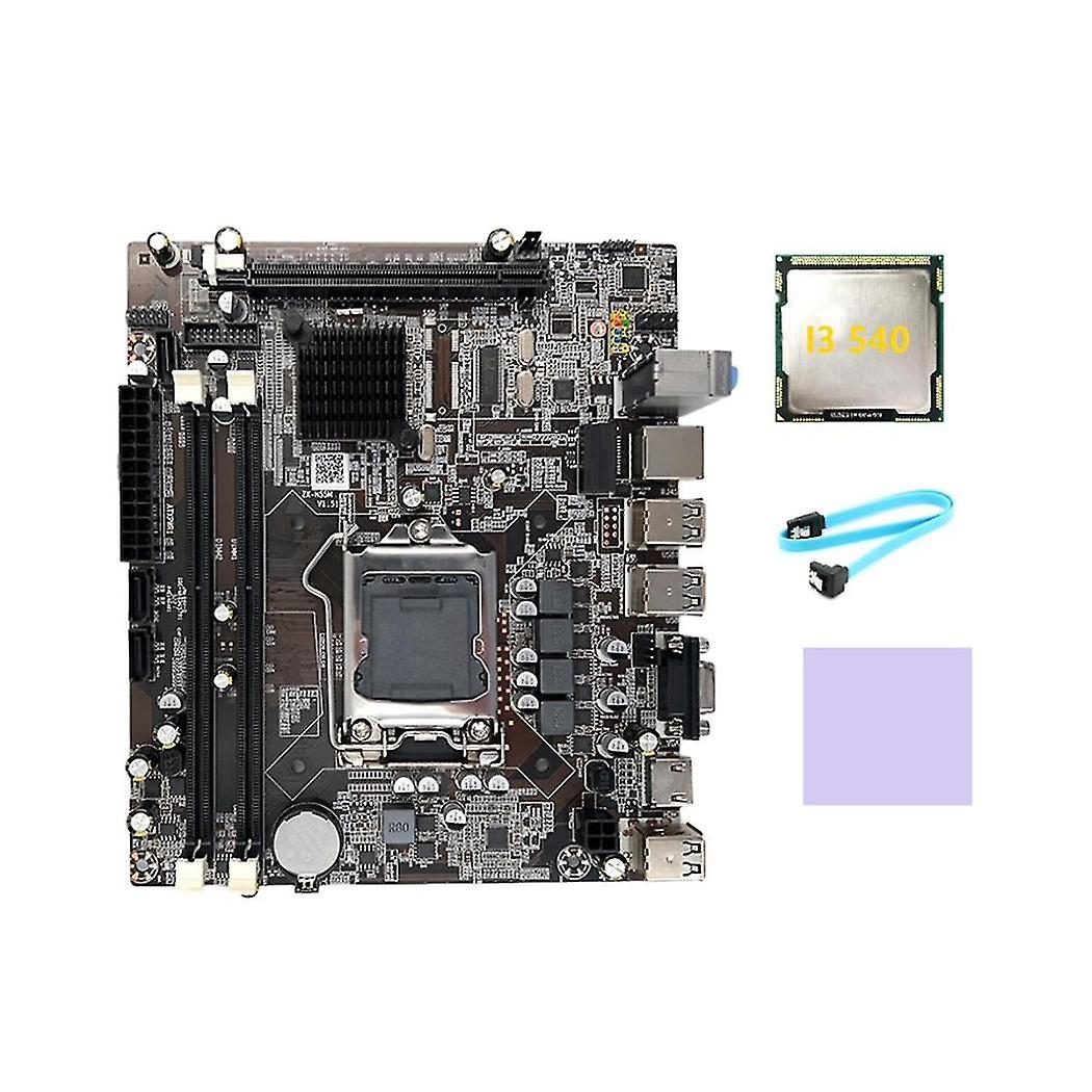 H55 Motherboard Lga1156 Supports I3 530 I5 760 Series Cpu Ddr3 Memory Motherboard+i3 540 Cpu+sata C