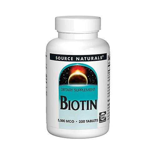 Source Naturals Biotin, 5.000 mcg, 200 Tabletten (Packung mit 1 Stück)