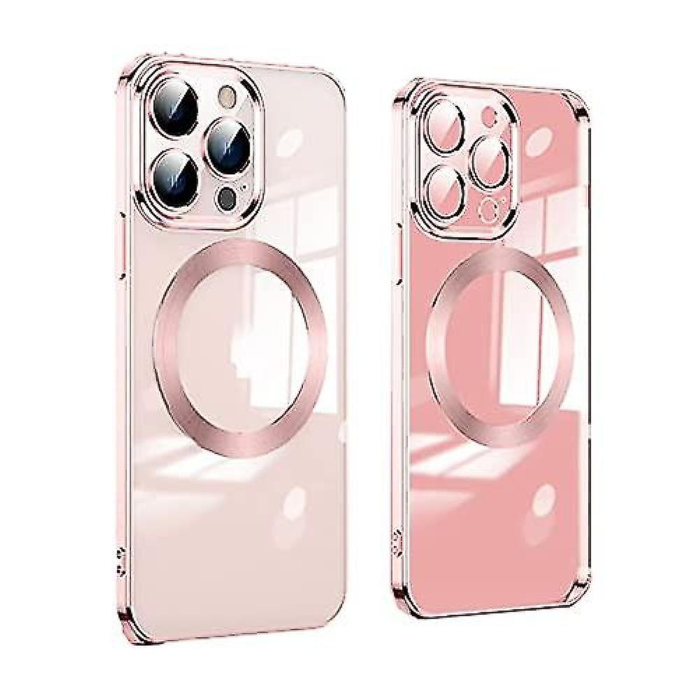 Magnetic Plating Phone Case Compatible Iphone 14 Pro Max/14 Pro/14 Plus/14 With Magsafe Charge & Camera Protector