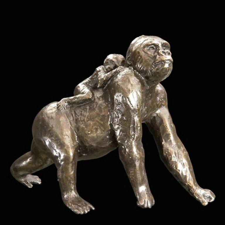 Gorilla With Baby Figurine By Allianceinteriorsltd