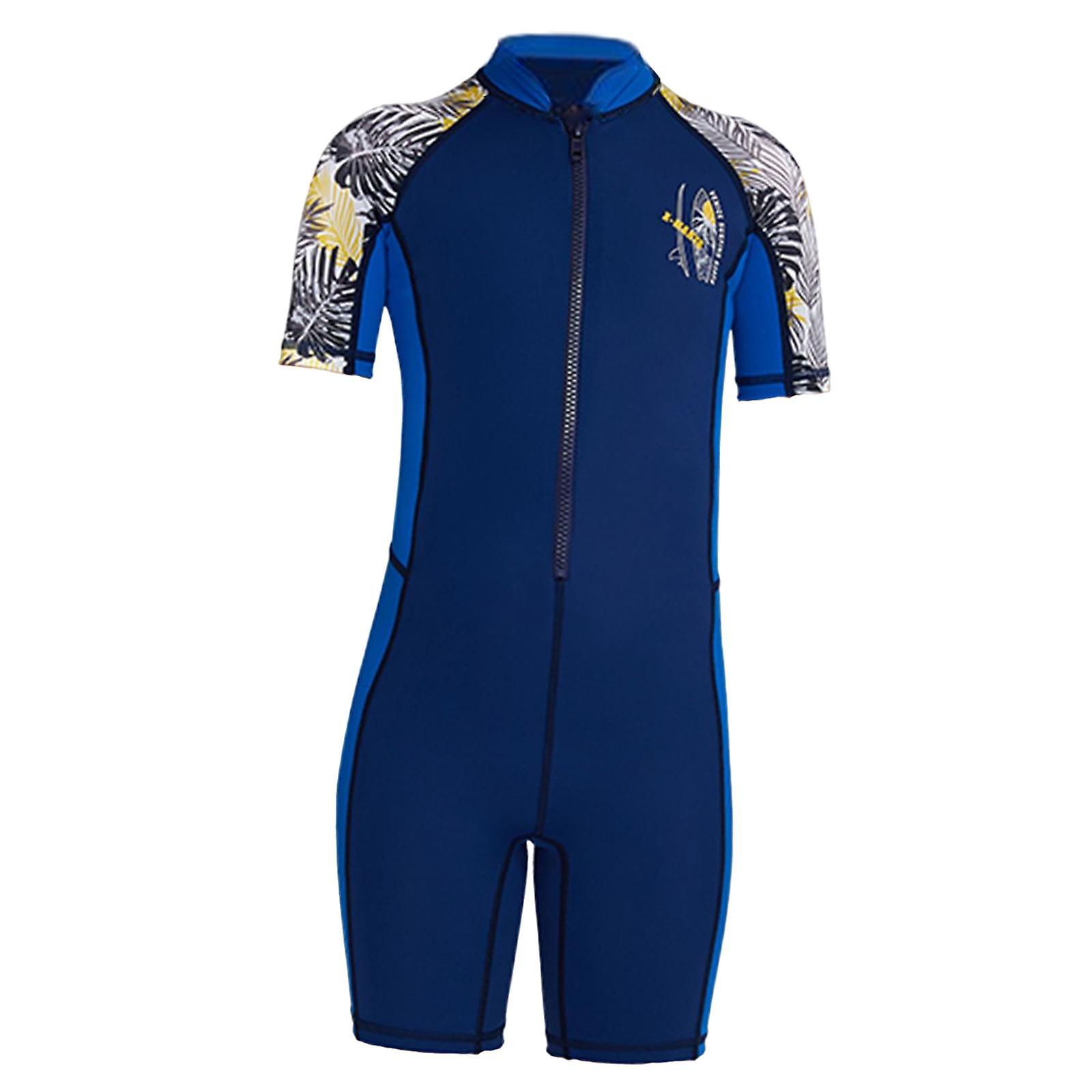 Märkäpuku Uimapuku Uinti Snorklaus Lapsi Lyhythihaiset pojat Tytöt Surffaus Sininen ja S