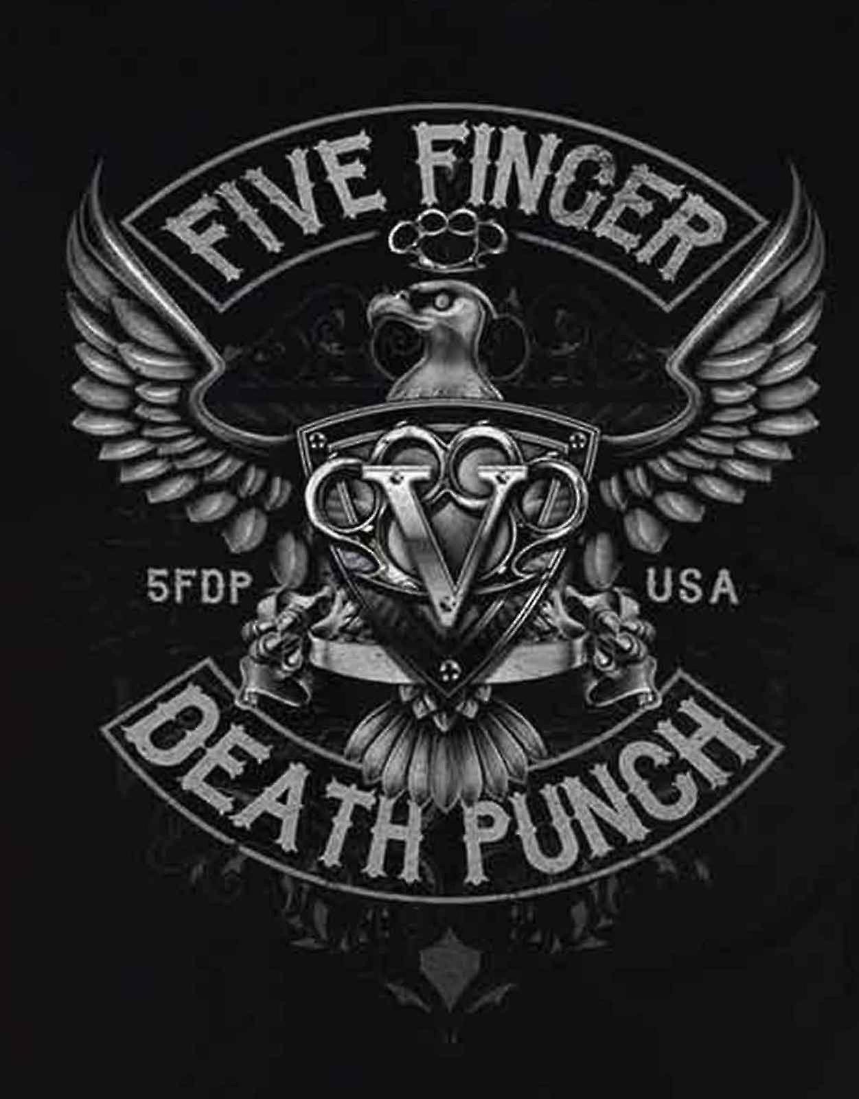 Camiseta Five Finger Death Punch FFDP Howe Eagle Band Oficial Nuevo Negro Tfo976