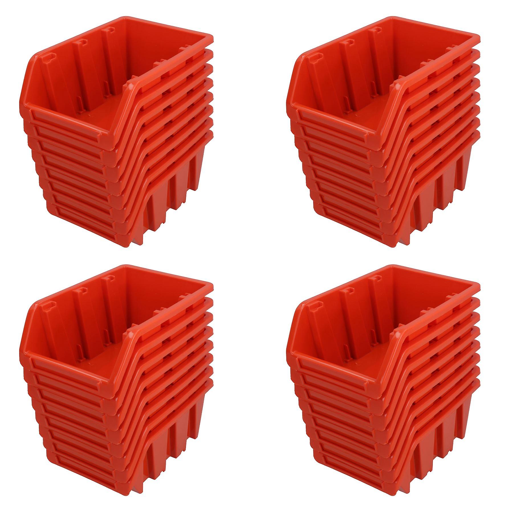 Stacking Bin Boxes Wall or Stack for Garage Workshop Storage 165 x 105 x 75 32pc