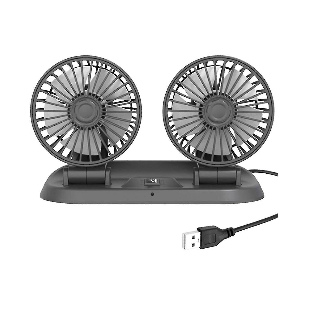 Car Fan Truck Usb Interface Multi-function Double-headed Electric Fan