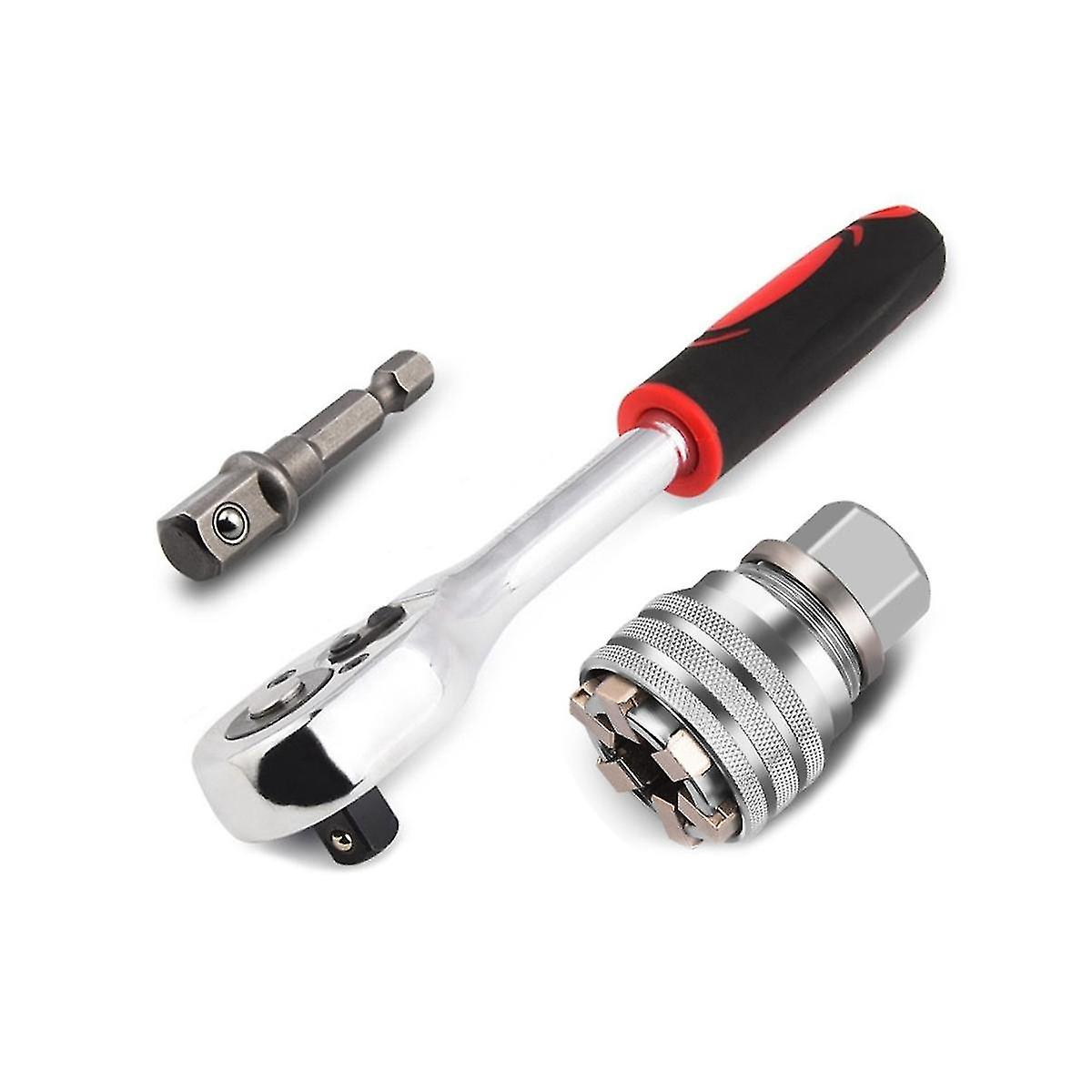 3-piece Socket Hand Drill Socket Wrench Set Heightening Multifunctional Socket Wrench