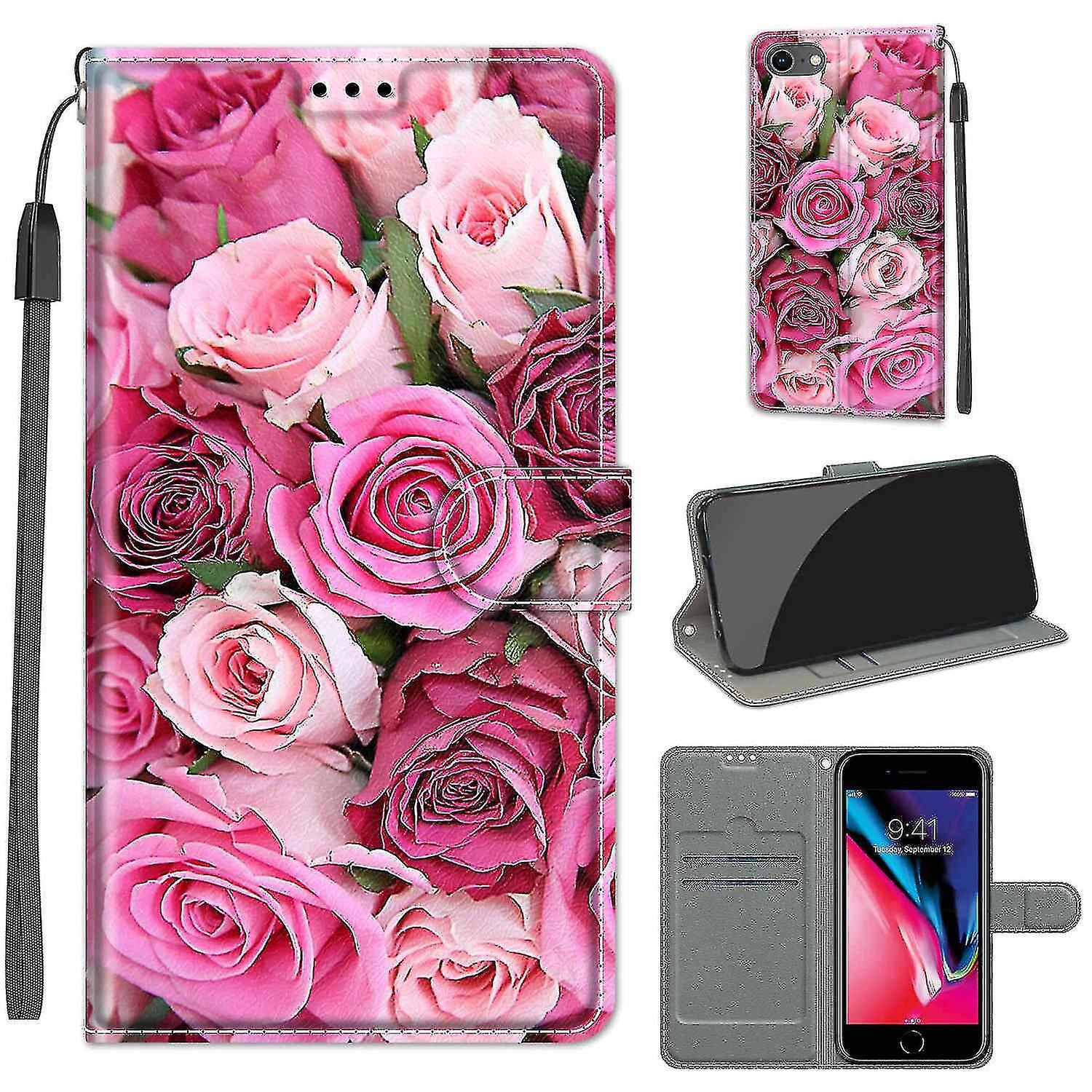 Compatible With Iphone 8/ 7/ Se Light Pink Rose Mobile Case