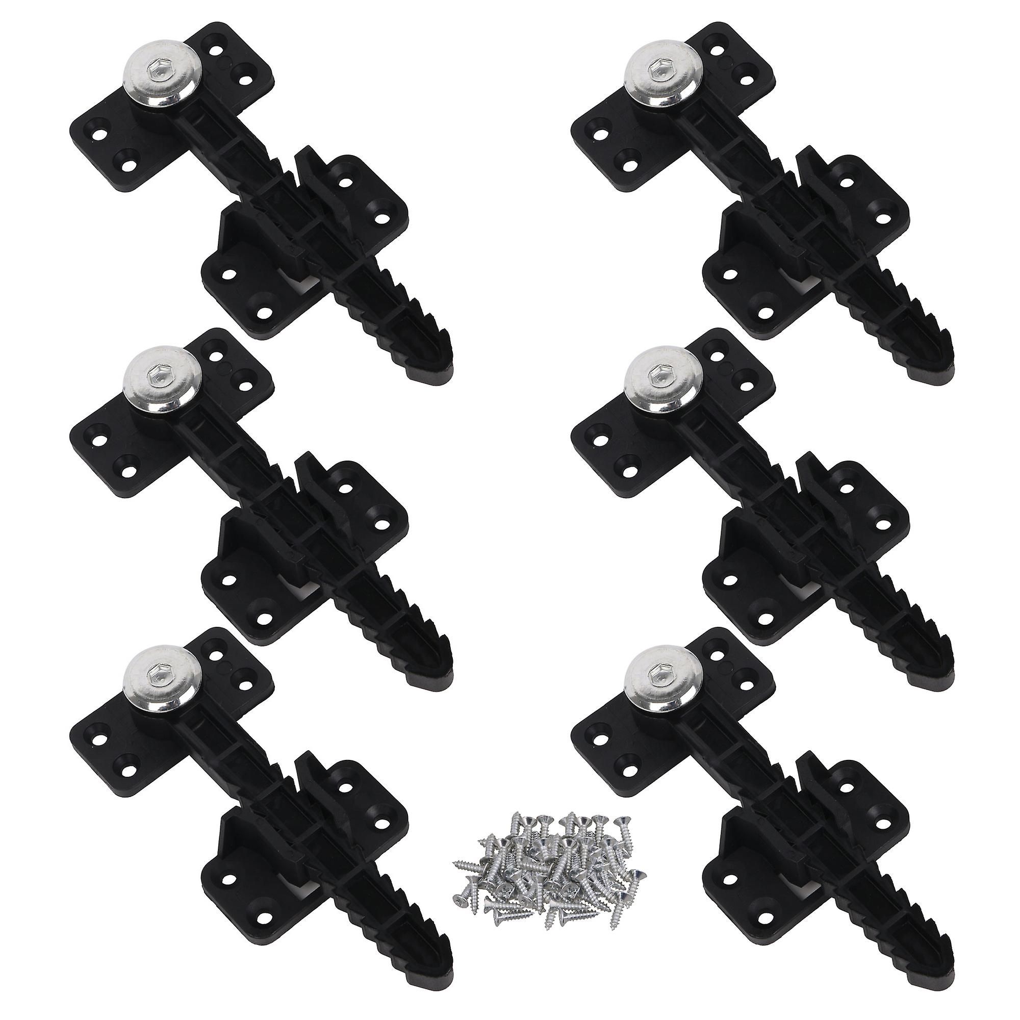 6x Plastic Furniture Interlock Adjustable Sectional Sofa Connector Hinge