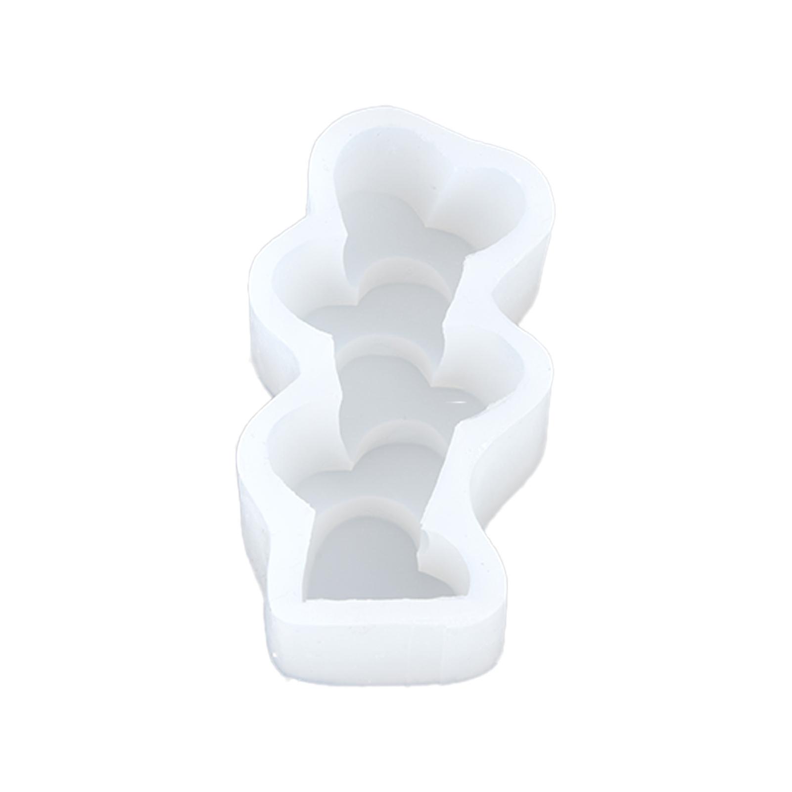 Silicone Candle Molds, Easy Release Food Grade Chocolate Cake Molds for DIY Crafts Home Decor, Love Heart Pattern