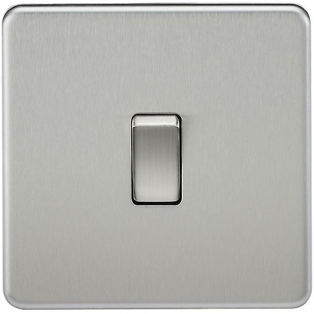 Knightsbridge Screwless 20A 1G DP Switch - Brushed Chrome - SF8341BC