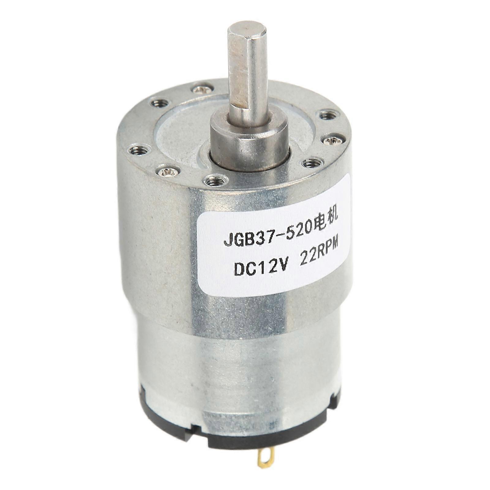 Gear Motor, Worm Gear Motor Self Locking Reversible High Torsion Adjustable Speed Reduction Turbine Electric Motor DC12V 22RPM