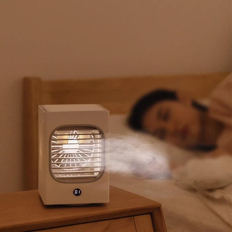 Mini Air Cooler Portable Small Fan Low Noise Wind Air Circulation Humidification Fan Desktop Air Conditioning Fan With Digital Display