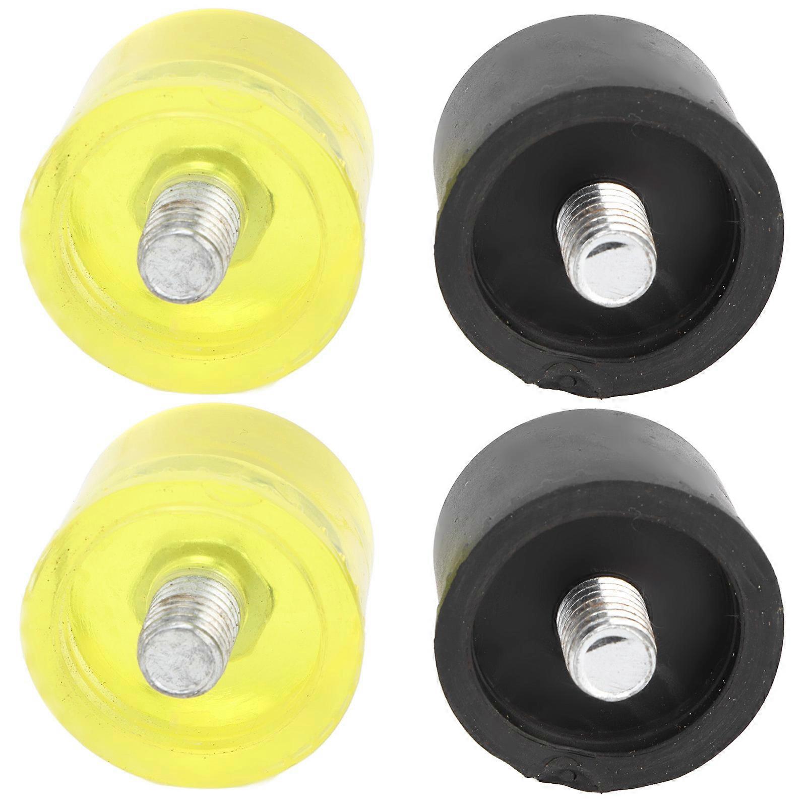 2 Set Rubber Striking Head Hammer Replacement Tips Set Mallet Accessories Yellow BlackDia 30mm