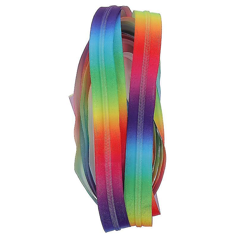 0.3X3x450cm Colorful Zippers 1pc Gradient Rainbow Coil Zipper Nylon Zipper Long Zipper Coil Zipper C