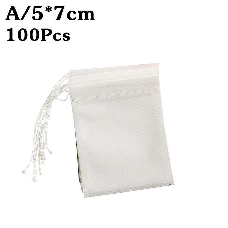 100pcs Tea Filter Herb Loose Seal Paper Empty Teabags Disposable String