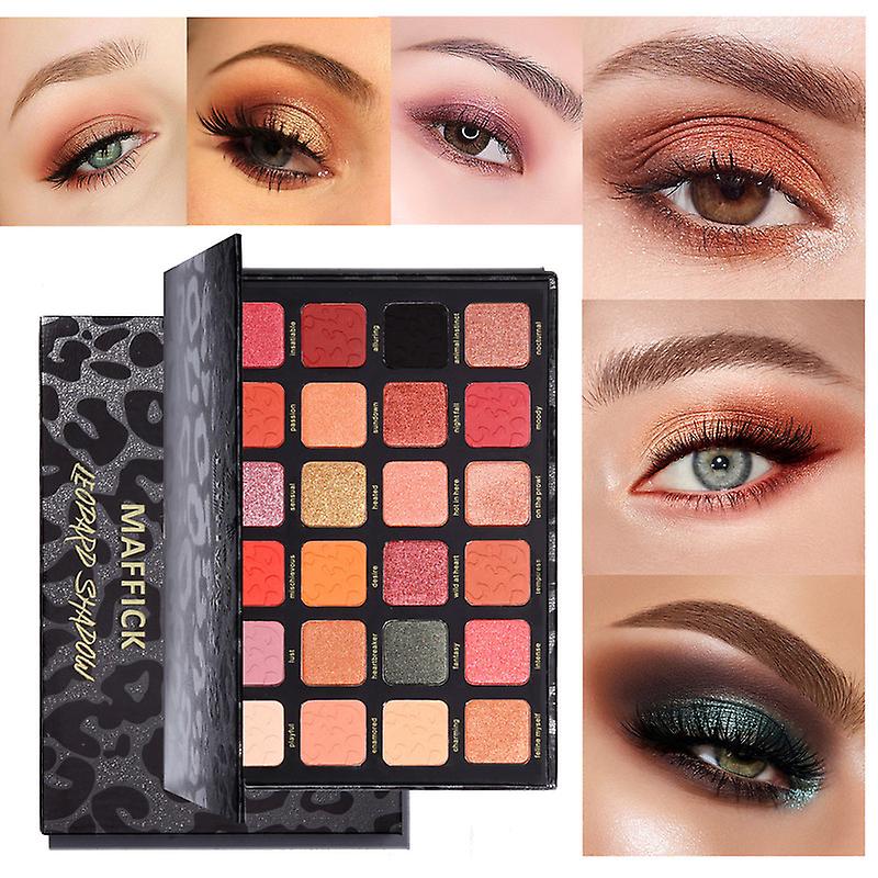 24 Colors Eyeshadow Palette, High Pigmented Shimmer Matte Metallic Eye Shadow Pallets