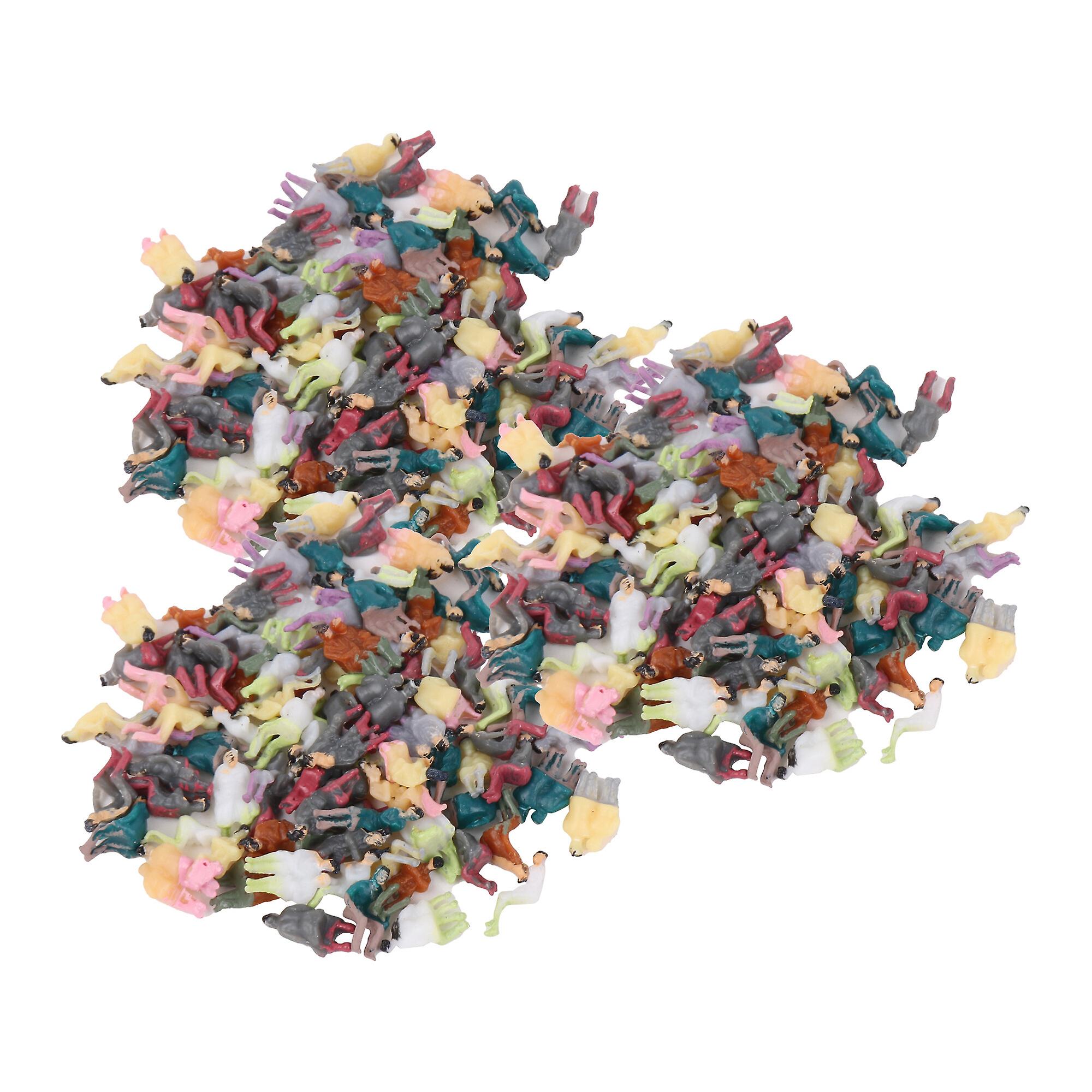 500PCS Model Railway Seated Passengers N Scale 1:150 Multicolor