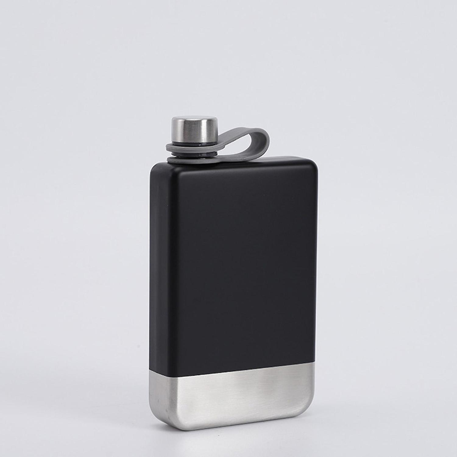 Set De 3 Frascos Planos De Acero Inoxidable 304: Capacidad 8 Oz (230 Ml) Cada Uno, Incluye 3 Embudos, Antigoteo
