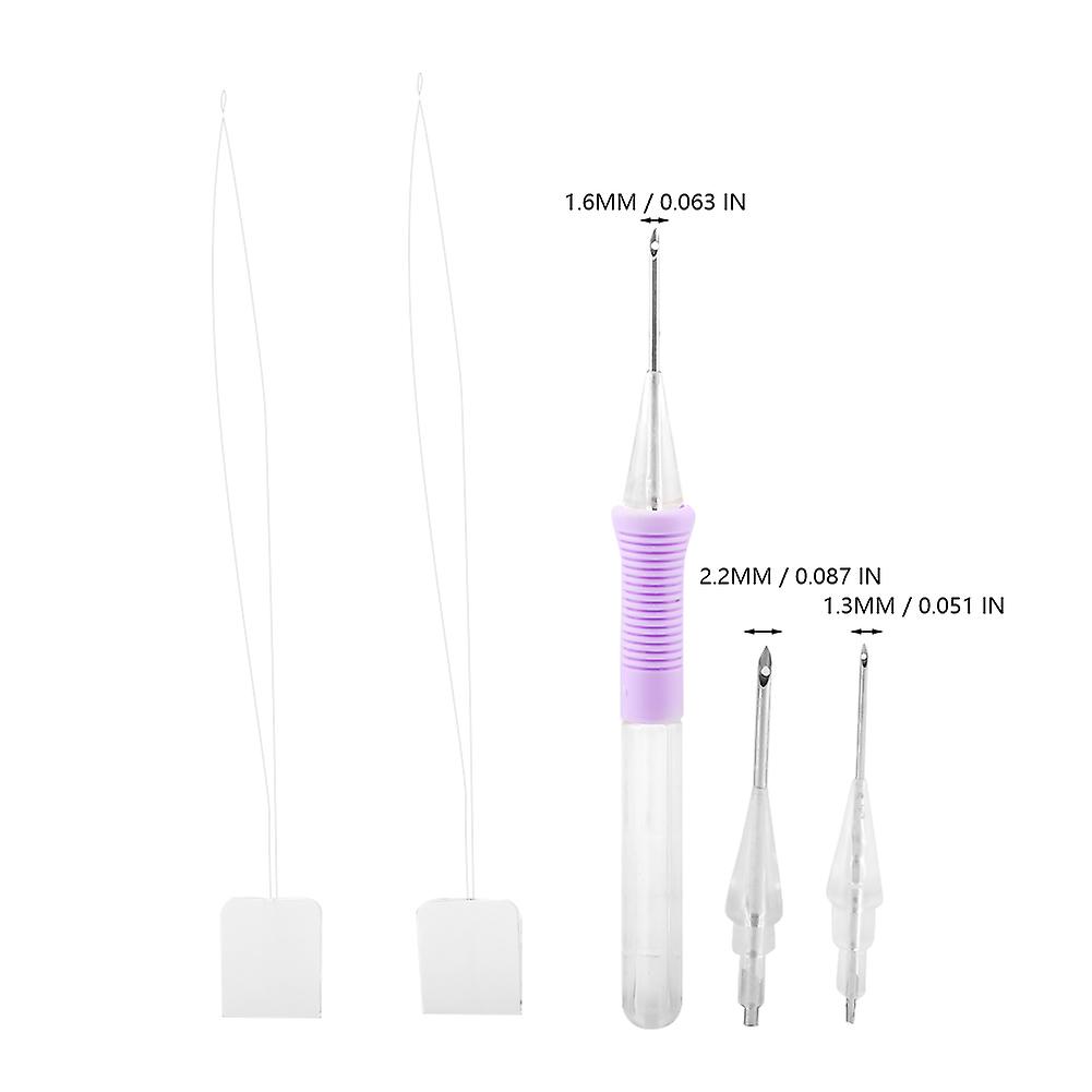 3 Stitch Needles Russian Embroidery Pen Tool Switchable Header DIY Craft Sewing Tool Kit