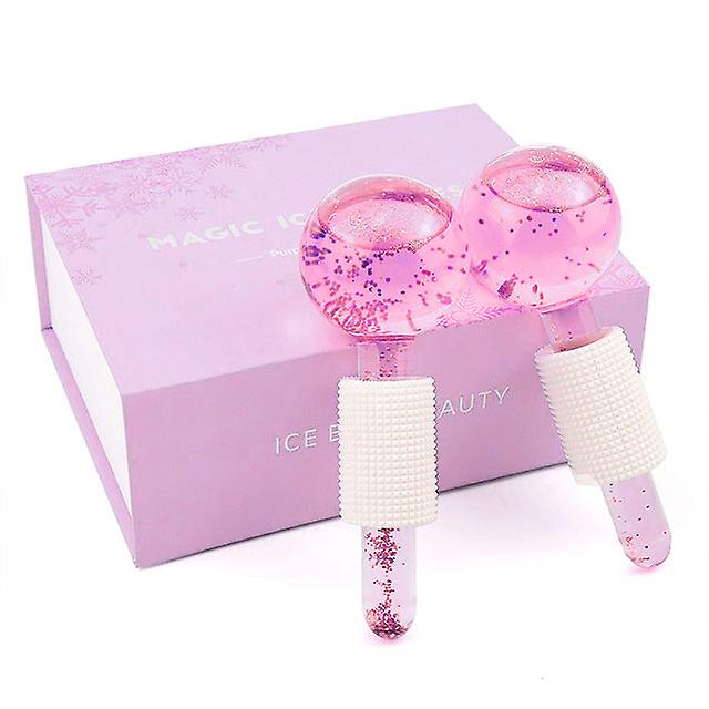 Korkealaatuinen 2kpl / erä Suuri Kauneus Jääkiekko Energia Kauneus Crystal Ball Kasvojen Jäähdytys Jääpallot Vesi aalto kasvoille ja silmälle