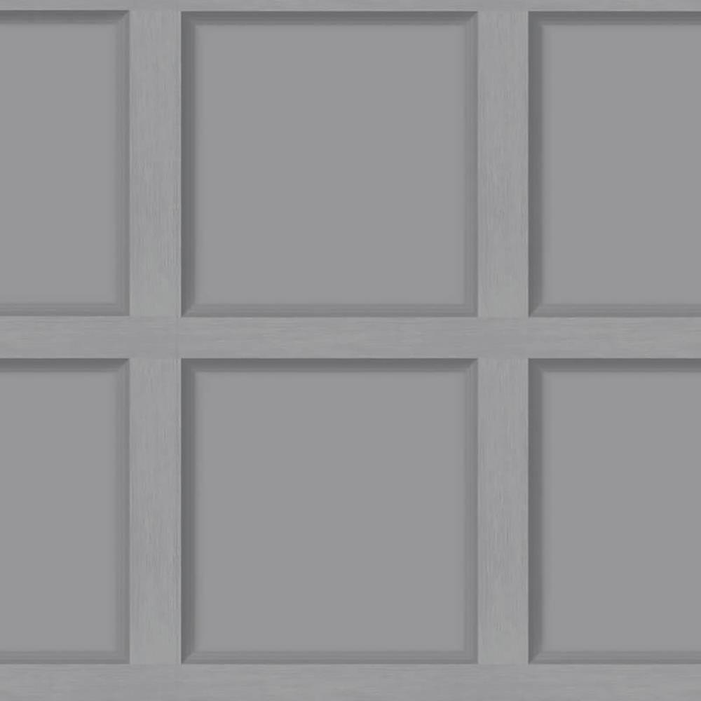 Modern Wood Panel Grey Wallpaper
