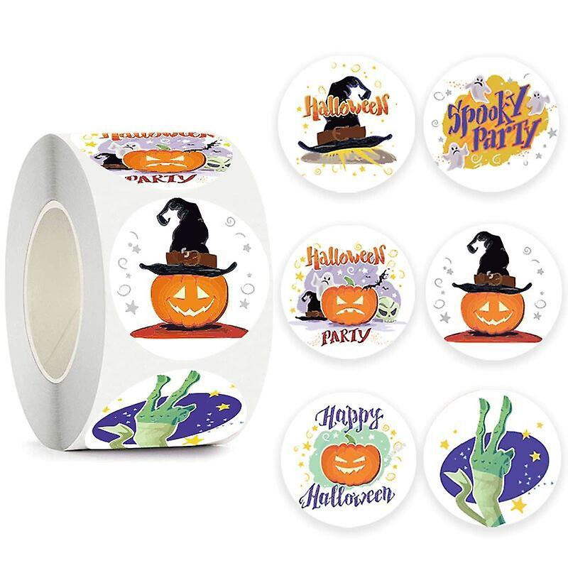 2X 500 قطعة 6 نمط اليقطين هالوين هالوين ملصقات هدية العلامة