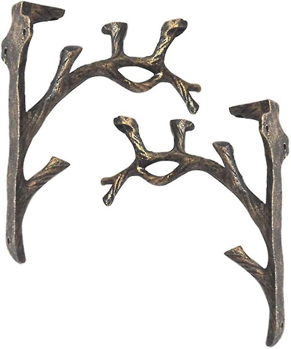 Vintage Shelf Brackets(2pcs),cast Iron,branch Shape Square Shelf,do The Old,triangle Bracket,wall-mounted
