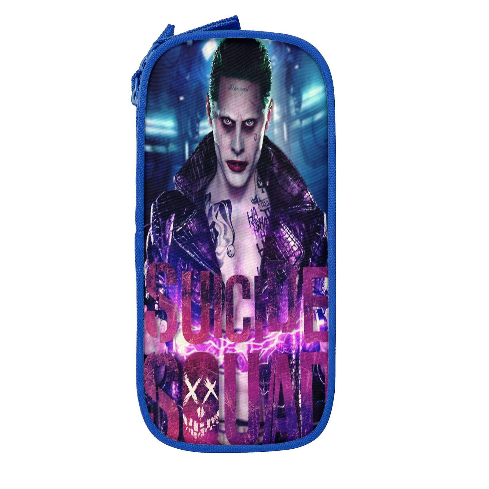 ジッパー付きスーサイド・スクワッド・ペンケース、大容量ペンポーチ、大容量収納バッグ、耐久性、ペンボックス、子供のための新学期用品、ティーン、学生、男の子、ギ