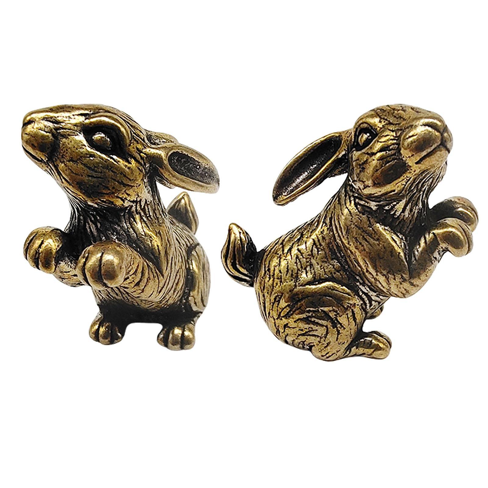 2Pcs Wooden Zebra Statue Sculpture Ornament for Desktop Cabinet Shelf Office