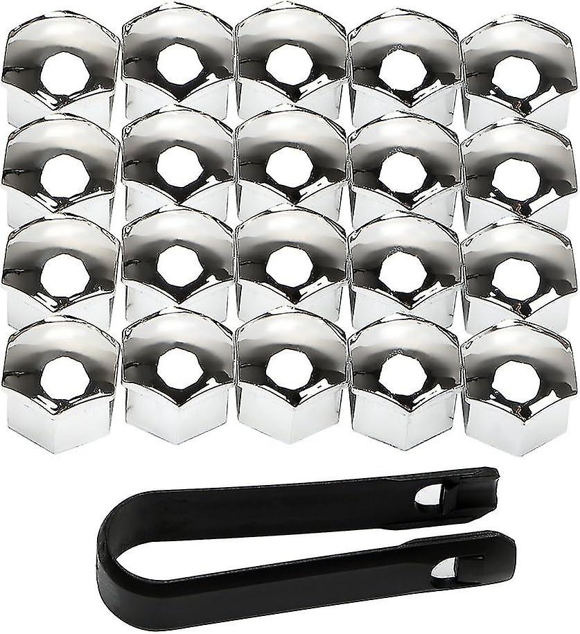 Radmutternabdeckung 17mm Schraubenmutternabdeckung 20 Radmutternabdeckung Radschraubenmutternabdeckung silber