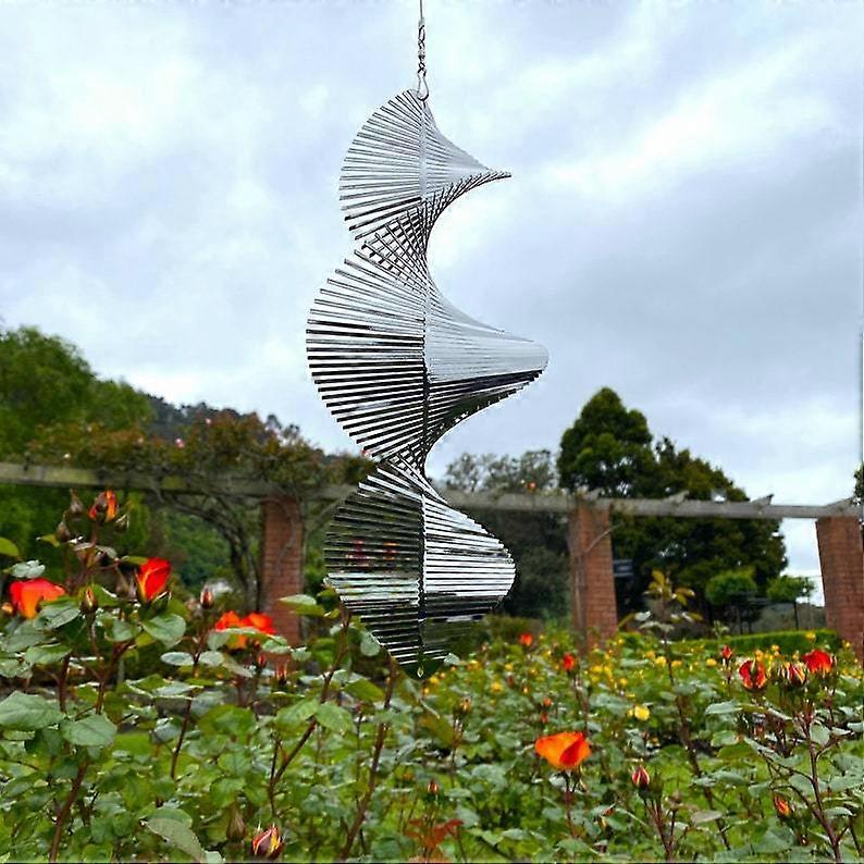 Metal Heart Wind Spinner Garden Chimes