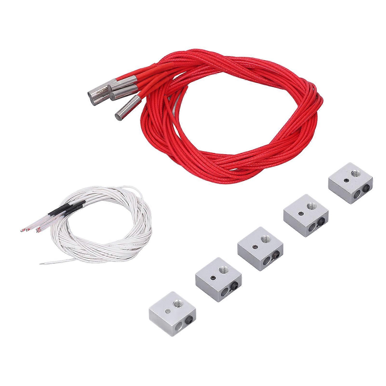 5 Sets 3D-Drucker-Heizblock NTC 3950 100K Thermistor-Zubehör-Kit für MK7 MK8