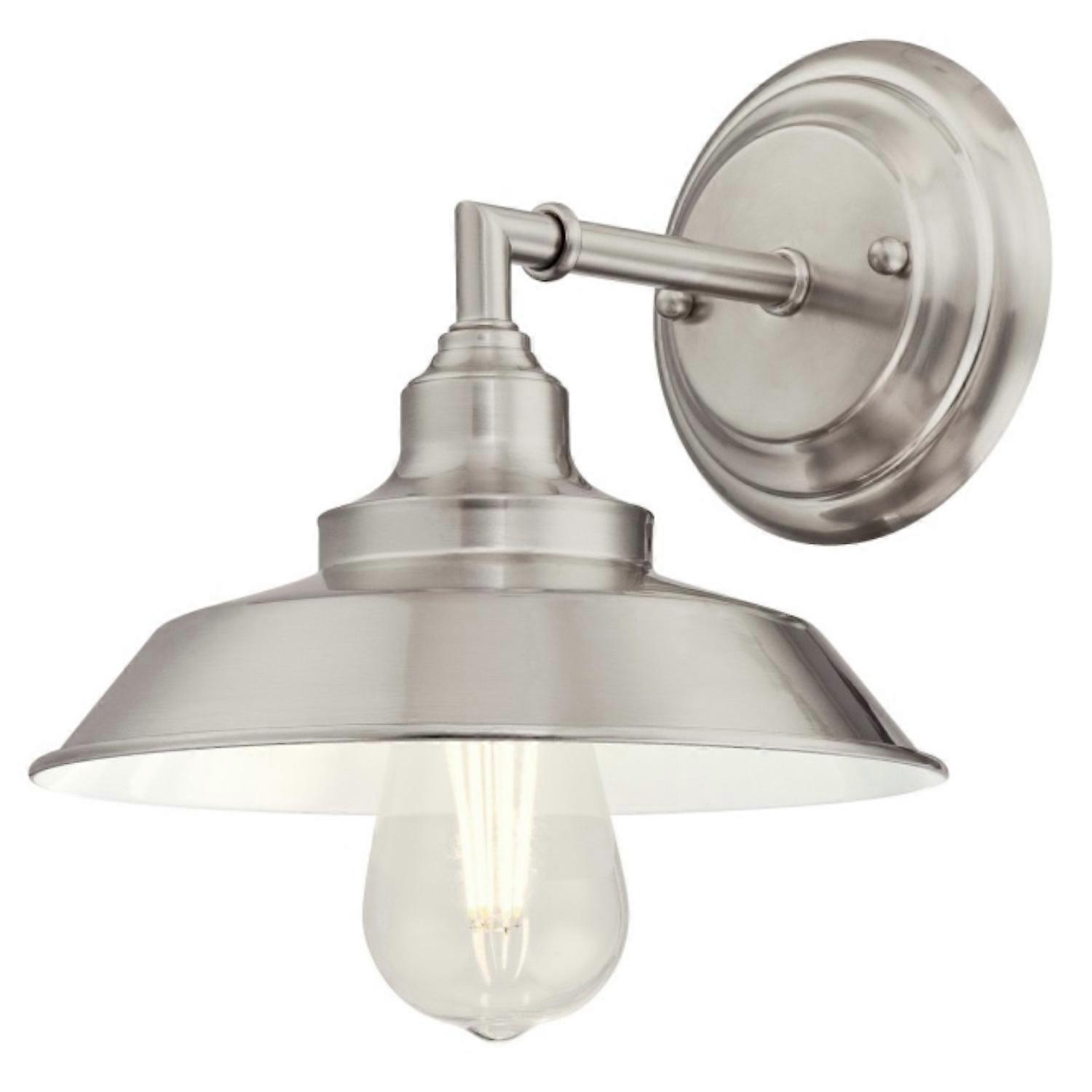 Iron Hill wall light brushed nickel single-flame