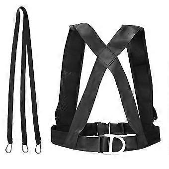 Tire Sled Harness W/ Adjustable Pull Strap & Shoulder Padding Resistance Band