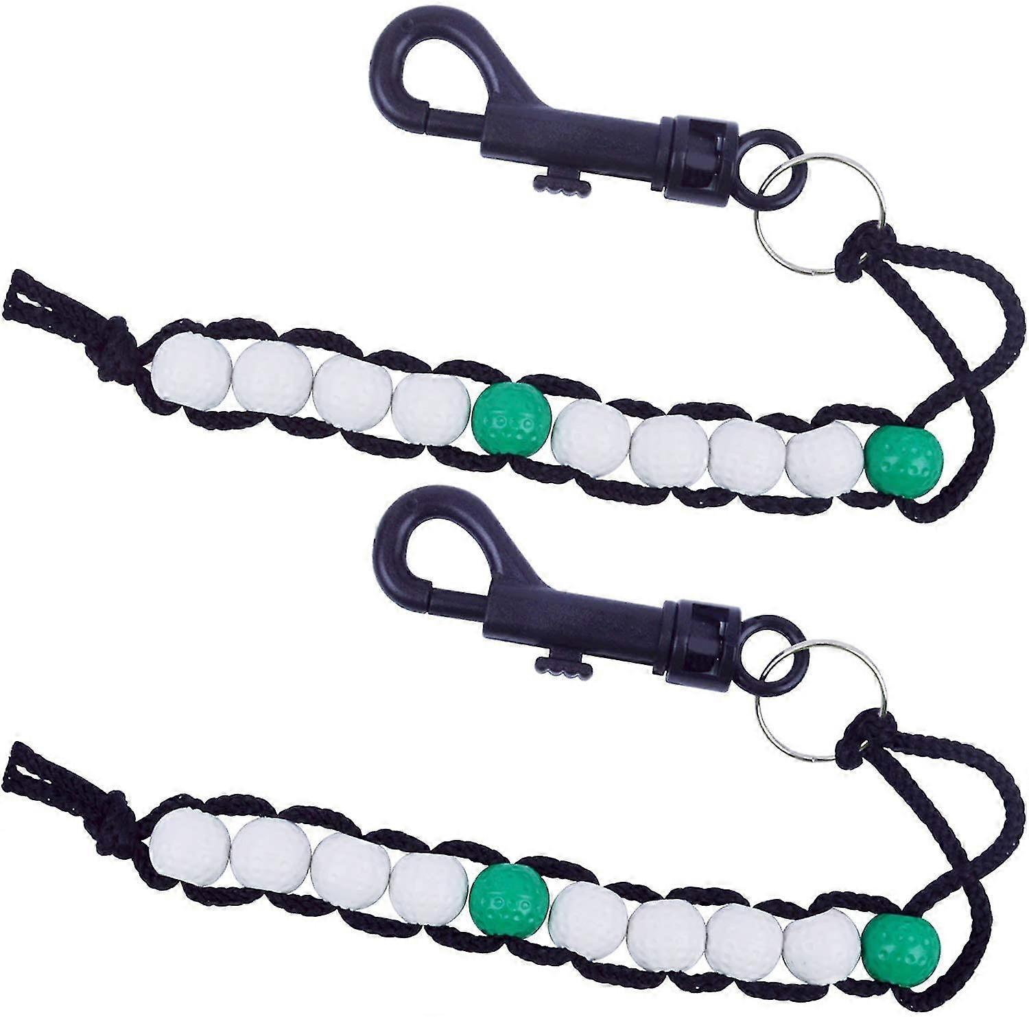 2-Pack Golf Beads Counter: Deluxe Count Stroke Score Tracker for Golf Enthusiasts