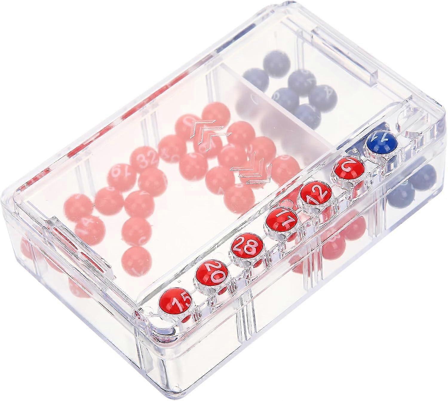 1 Set Analog Number Picker Mini Toy Mini Game Consoles Miniture Decoration Fine Motor Games Bingo Machine Bingo Balls With Cage Picker Small Lottery M